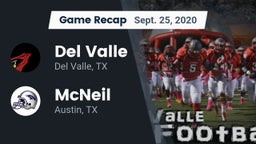 Recap: Del Valle  vs. McNeil  2020