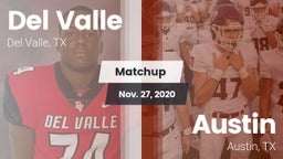 Matchup: Del Valle High Schoo vs. Austin  2020