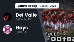 Recap: Del Valle  vs. Hays  2021