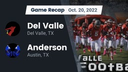 Recap: Del Valle  vs. Anderson  2022