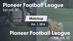 Matchup: Pioneer Football vs. Pioneer Football League 2016