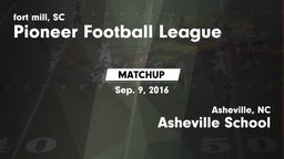 Matchup: Pioneer Football vs. Asheville School 2016