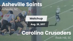 Matchup: Asheville Saints\t vs. Carolina Crusaders 2017