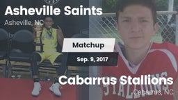 Matchup: Asheville Saints\t vs. Cabarrus Stallions  2017