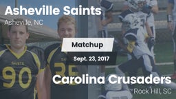 Matchup: Asheville Saints\t vs. Carolina Crusaders 2017