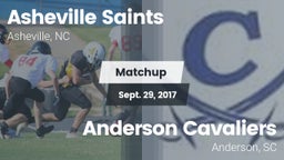 Matchup: Asheville Saints\t vs. Anderson Cavaliers  2017