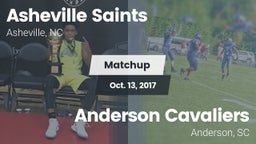 Matchup: Asheville Saints\t vs. Anderson Cavaliers  2017