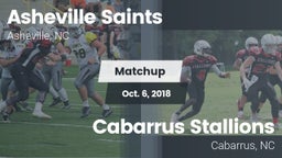 Matchup: Asheville Saints vs. Cabarrus Stallions  2018