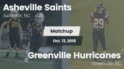 Matchup: Asheville Saints vs. Greenville Hurricanes 2018