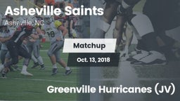 Matchup: Asheville Saints vs. Greenville Hurricanes (JV) 2018