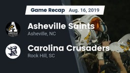 Recap: Asheville Saints vs. Carolina Crusaders 2019