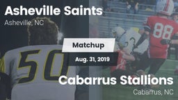 Matchup: Asheville Saints vs. Cabarrus Stallions  2019
