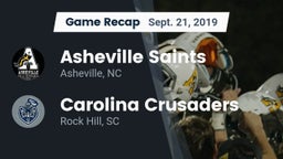Recap: Asheville Saints vs. Carolina Crusaders 2019