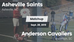 Matchup: Asheville Saints vs. Anderson Cavaliers  2019