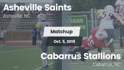 Matchup: Asheville Saints vs. Cabarrus Stallions  2019