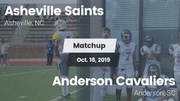 Matchup: Asheville Saints vs. Anderson Cavaliers  2019