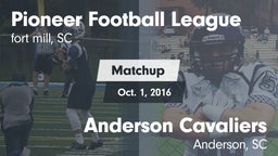 Matchup: Pioneer Football vs. Anderson Cavaliers  2016