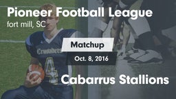 Matchup: Pioneer Football vs. Cabarrus Stallions 2016