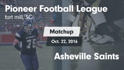 Matchup: Pioneer Football vs. Asheville Saints 2016