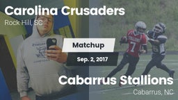 Matchup: Carolina Crusaders vs. Cabarrus Stallions  2017