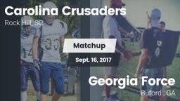 Matchup: Carolina Crusaders vs. Georgia Force 2017