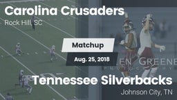 Matchup: Carolina Crusaders vs. Tennessee Silverbacks 2018