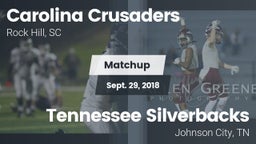 Matchup: Carolina Crusaders vs. Tennessee Silverbacks 2018