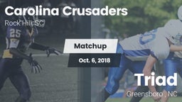 Matchup: Carolina Crusaders vs. Triad 2018
