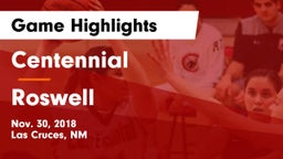 Centennial  vs Roswell  Game Highlights - Nov. 30, 2018