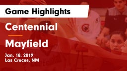 Centennial  vs Mayfield Game Highlights - Jan. 18, 2019