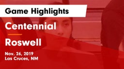 Centennial  vs Roswell  Game Highlights - Nov. 26, 2019