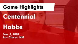 Centennial  vs Hobbs  Game Highlights - Jan. 3, 2020