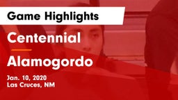 Centennial  vs Alamogordo  Game Highlights - Jan. 10, 2020