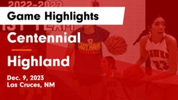 Centennial  vs Highland   Game Highlights - Dec. 9, 2023