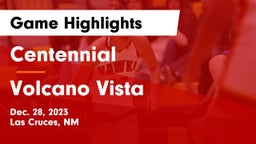 Centennial  vs Volcano Vista  Game Highlights - Dec. 28, 2023