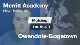 Matchup: Merritt Academy vs. Owendale-Gagetown 2016