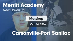Matchup: Merritt Academy vs. Carsonville-Port Sanilac 2016