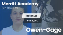 Matchup: Merritt Academy vs. Owen-Gage 2017
