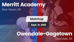Matchup: Merritt Academy vs. Owendale-Gagetown  2018