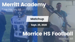 Matchup: Merritt Academy vs. Morrice HS Football 2020