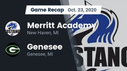 Recap: Merritt Academy  vs. Genesee  2020