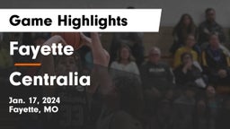 Fayette  vs Centralia  Game Highlights - Jan. 17, 2024