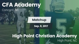 Matchup: CFA ACADEMY vs. High Point Christian Academy  2017