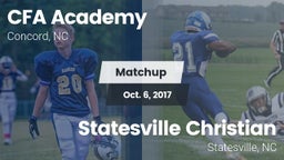 Matchup: CFA ACADEMY vs. Statesville Christian  2017