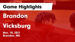 Brandon  vs Vicksburg  Game Highlights - Nov. 18, 2021