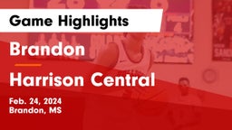 Brandon  vs Harrison Central  Game Highlights - Feb. 24, 2024