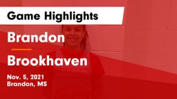 Brandon  vs Brookhaven  Game Highlights - Nov. 5, 2021