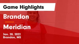 Brandon  vs Meridian  Game Highlights - Jan. 28, 2022