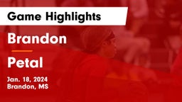 Brandon  vs Petal  Game Highlights - Jan. 18, 2024