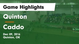 Quinton  vs Caddo  Game Highlights - Dec 09, 2016